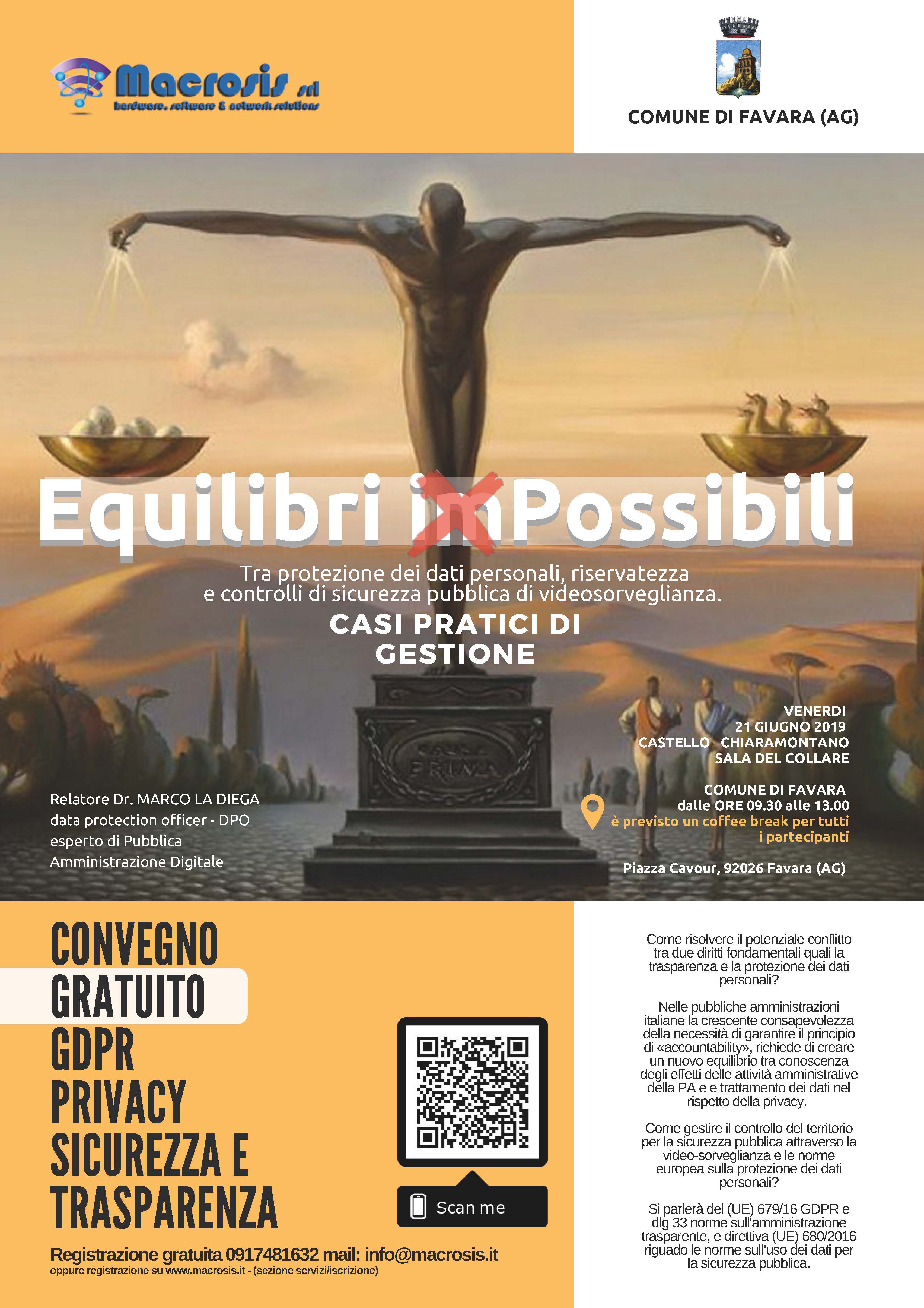Locandina incontro GDPR & Sicurezza